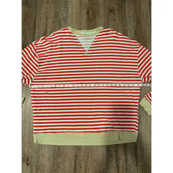 Free People Women’s Striped Pullover Size Medium - Picture 8 of 11